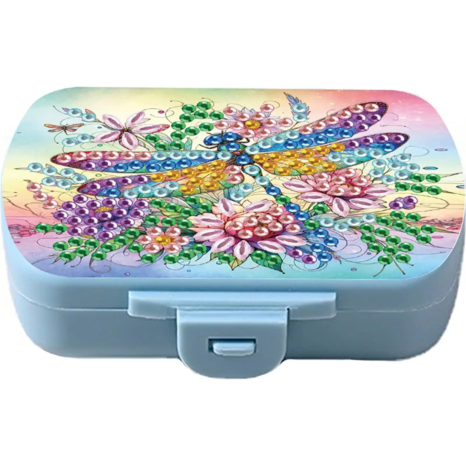Diamond Painting Kit, Square Wallet, Multi-part Organizer for Vitamins, for Open Sports, Business Travel or Bag