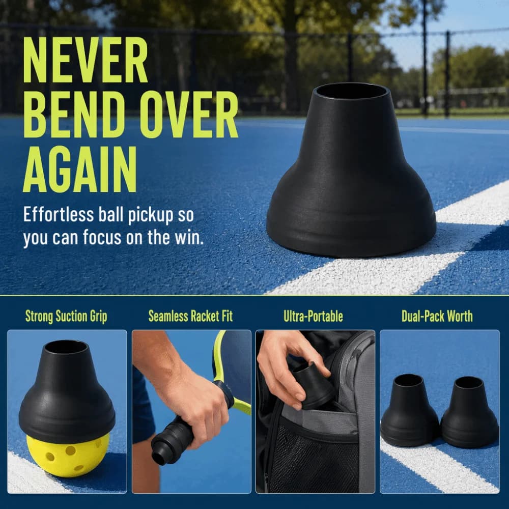 2pcs Durable Rubber Tennis Ball Retriever Suction Cup Design Lightweight Ball Picker Upper Paddle Ball Picker Practice Sessions