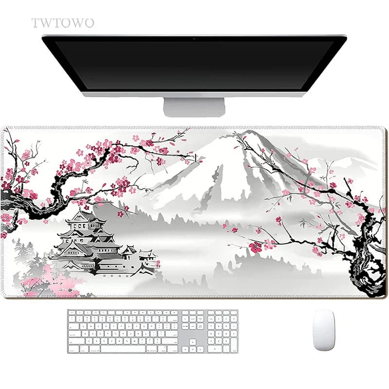 Tappetino per mouse Sakura giapponese Cherry Blossom Gaming XL Home Nuovo tappetino per mouse HD Tappetino per tastiera XXL Tappetino per mouse per laptop antiscivolo per ufficio