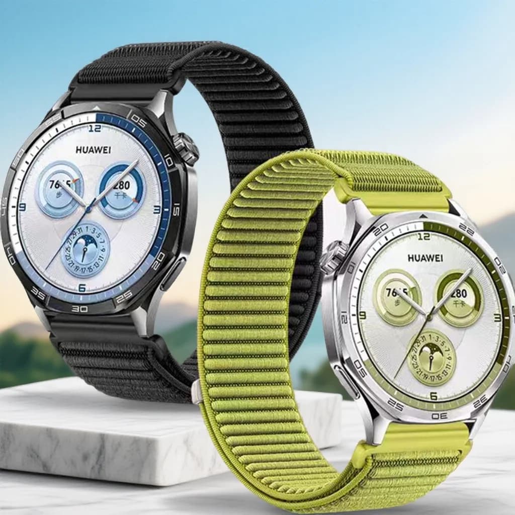 Cinturino in nylon per Galaxy Watch 7/FE/6/5/pro/4/Classic/Active 2/Gear S3, cinturino sportivo traspirante con velcro per Huawei Watch GT6 5