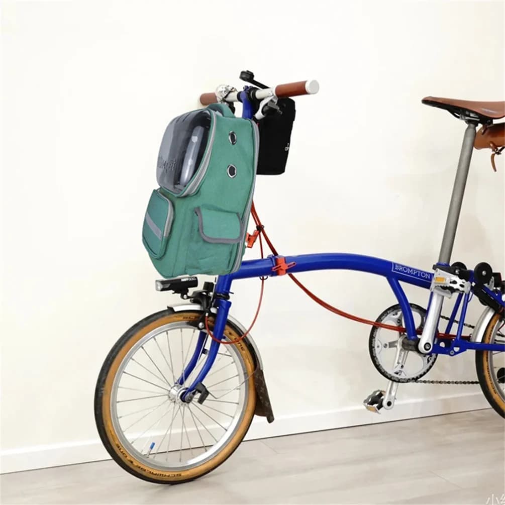 Borsa da trasporto per animali domestici Litepro per bicicletta Brompton, zaino portatile da viaggio per esterni, borsa traspirante per gatti e cani, cabina spaziosa per bici