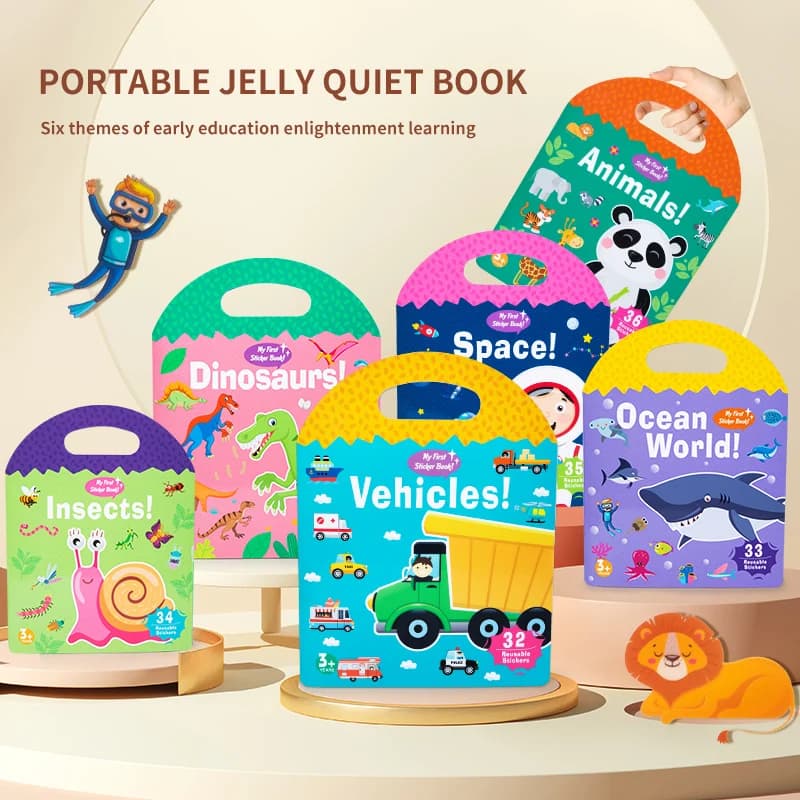 Libro giocattolo Montessori Giocattolo educativo precoce silenzioso per attività prescolare del bambino Gioco di puzzle abbinato con numeri di animali da tavolo occupato