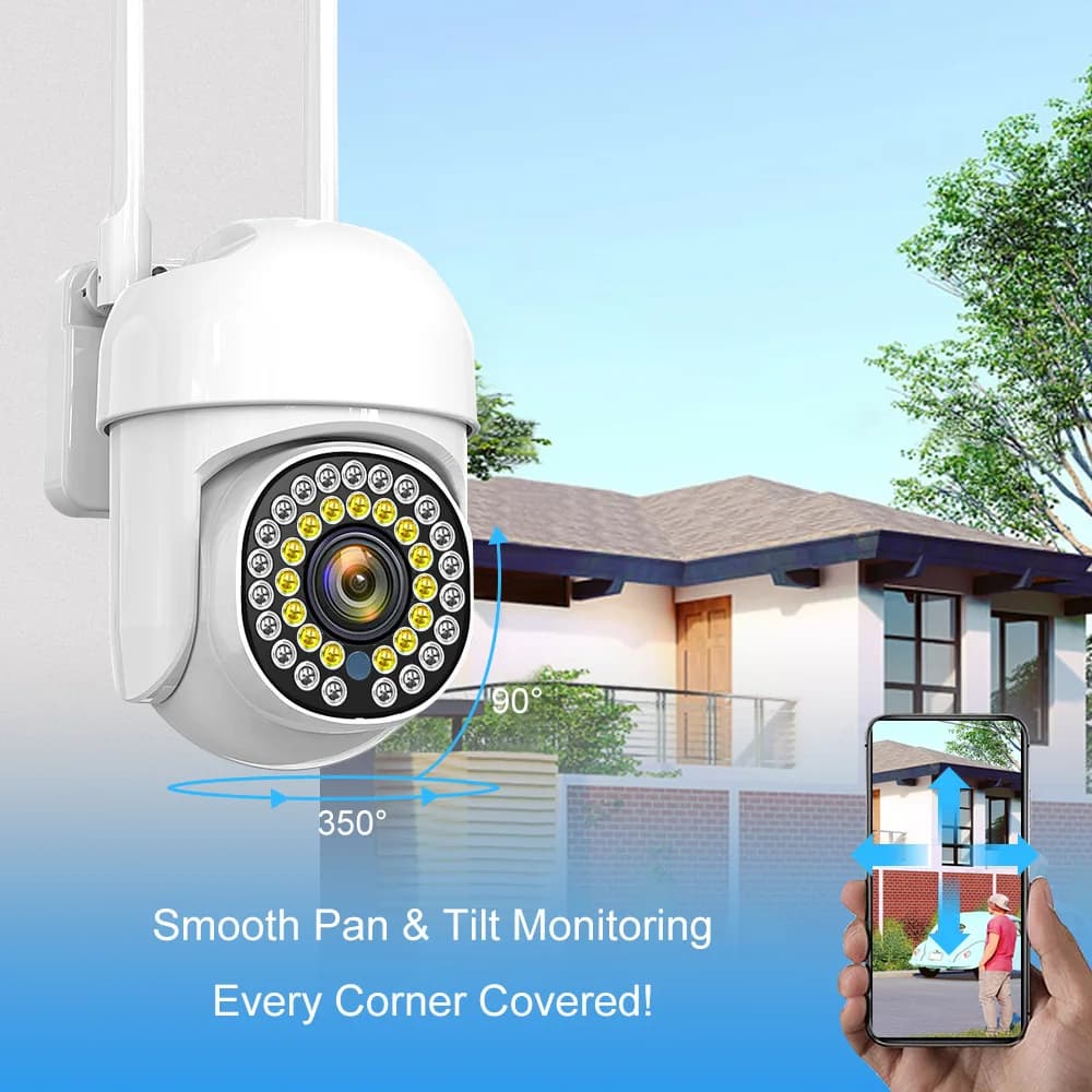 2MP 1080P V360pro APP Rilevazione movimento a colori WIFI PTZ Telecamera IP AI Umanoide Sicurezza domestica CCTV Citofono Baby Monitor