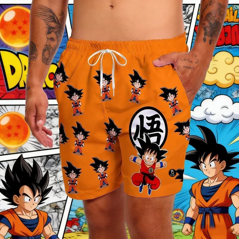 Pantaloncini da palestra Dragon Ball Z Goku & Vegeta 2026, stampa 3D anime, per adulti e bambini, estivi, ad asciugatura rapida, comodi e leggeri, da spiaggia