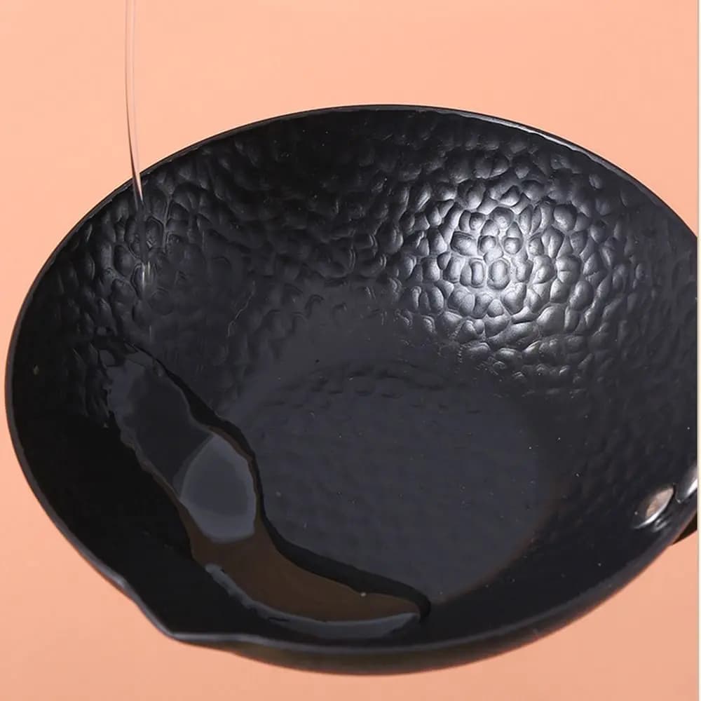 Padella Mini con Manico in Legno, Antiaderente in Ghisa, Pentola per Sciogliere il Burro, Fondo Piatto, Anti-scottatura, per Omelette, per Cucina Domestica