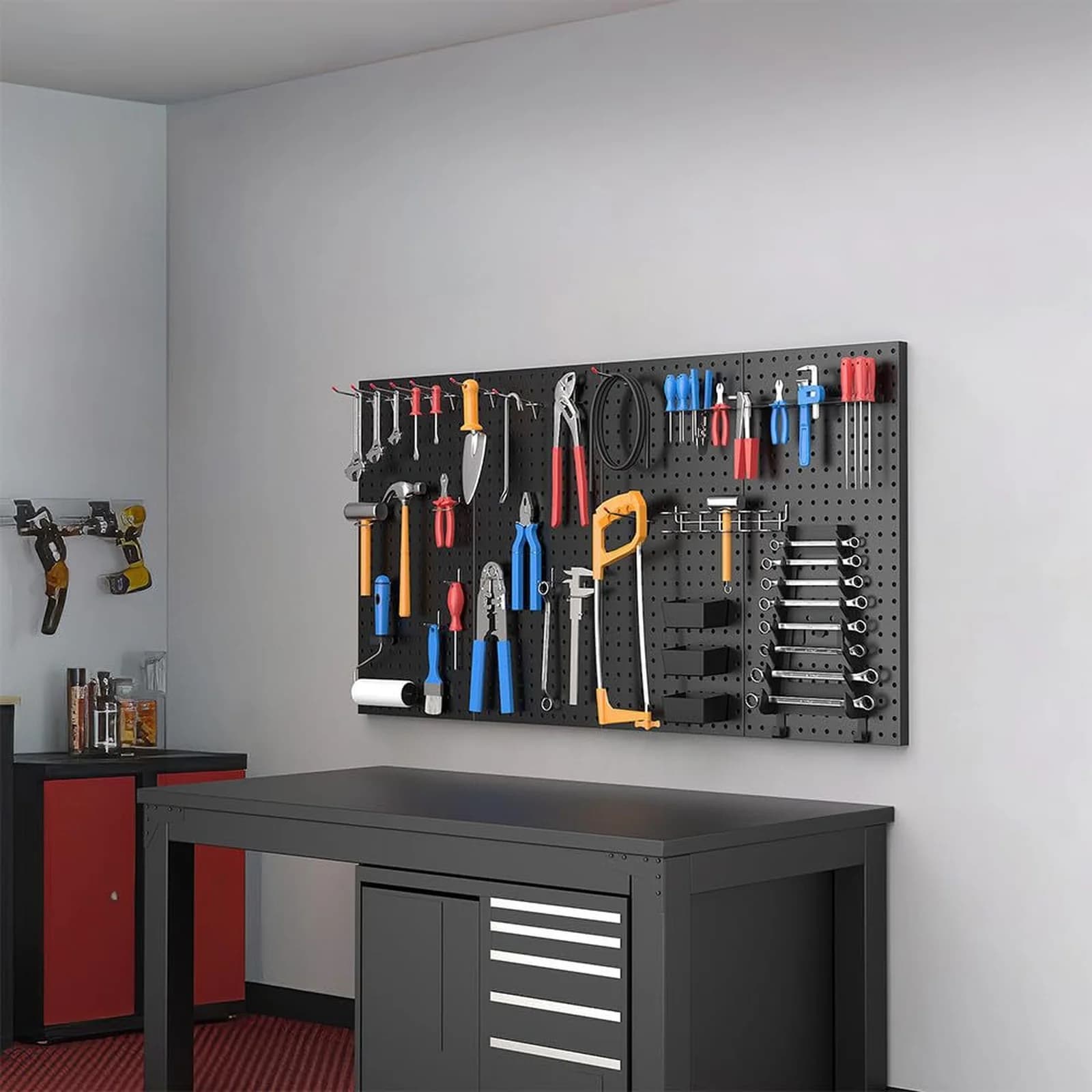 Metal Storage Hardware Tool Wall-mounted Board Tools Packaging Board DIY Multifunction Strong Bearing Capacity Professional Tool