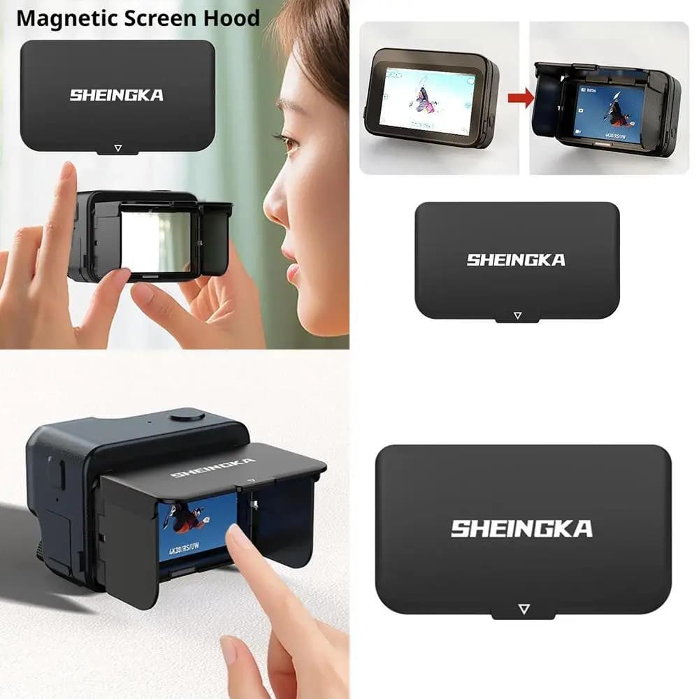 For Insta360 Ace Pro/Ace Pro 2 Camera folding screen cap Fits perfectly Prevents glare Resistant to strong light Magnetic shading hood