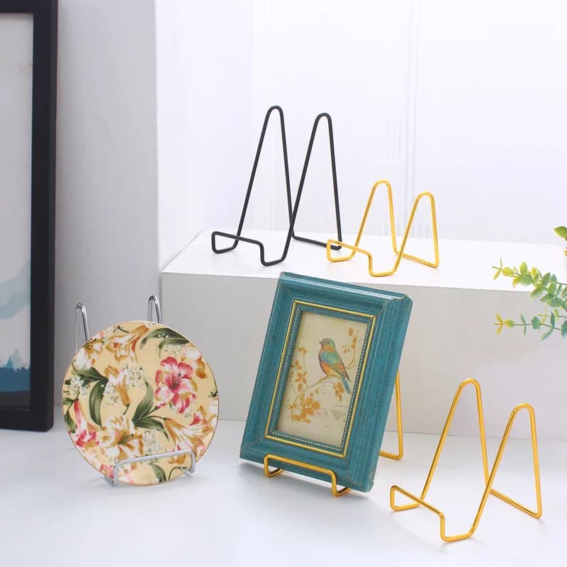 Plate Stands for Display, Plate Holder Display Stands, Metal Frame holder stand for Book, Picture, Decorative Plate, Photo