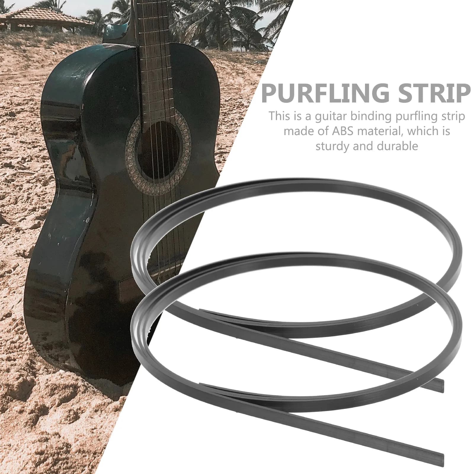 Set di 12 Strisce Decorative in Plastica per Chitarra, Bordo Protettivo per Ukulele, Chitarra Acustica e Classica, Fai da Te