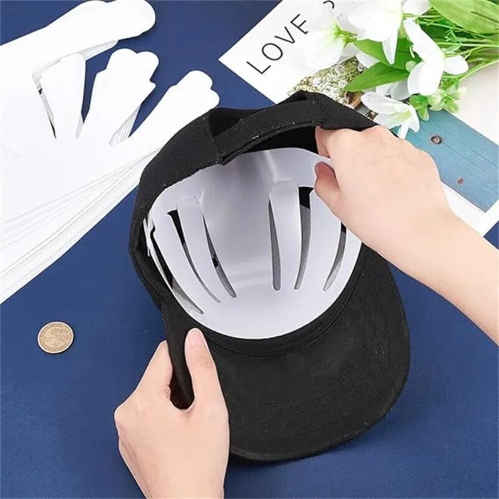Portable 10Pcs Protector Holder Hat Insert Caps Liners White Baseball Hat Shaper Hat Inner Support Anti Deformation Universal