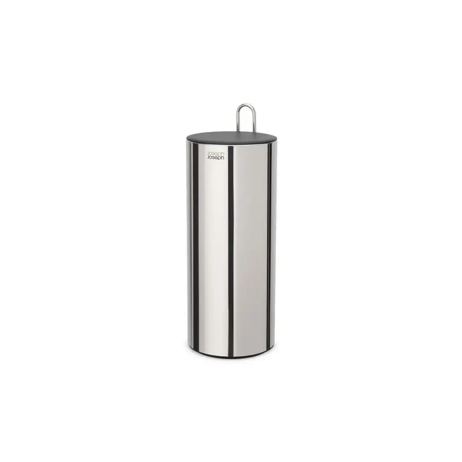 EasyStore Luxe Porta carta igienica nascosto in acciaio inossidabile con coperchio, Hods fino a 3 rotoli