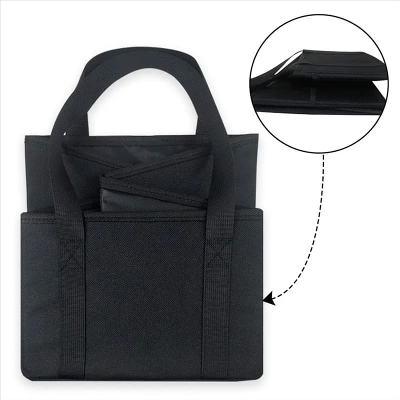 Precision Car Boot Organiser Seat Front Seat Organiser Storage Boxes Large Capacity Portable Compact Simple Black