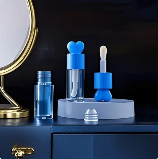 Bottiglia vuota per labbra Contenitore per smalto Cuore portatile 4/6ml Tubo per lucidalabbra Asta spessa opaca Contenitore per pennelli grandi Strumento per il trucco