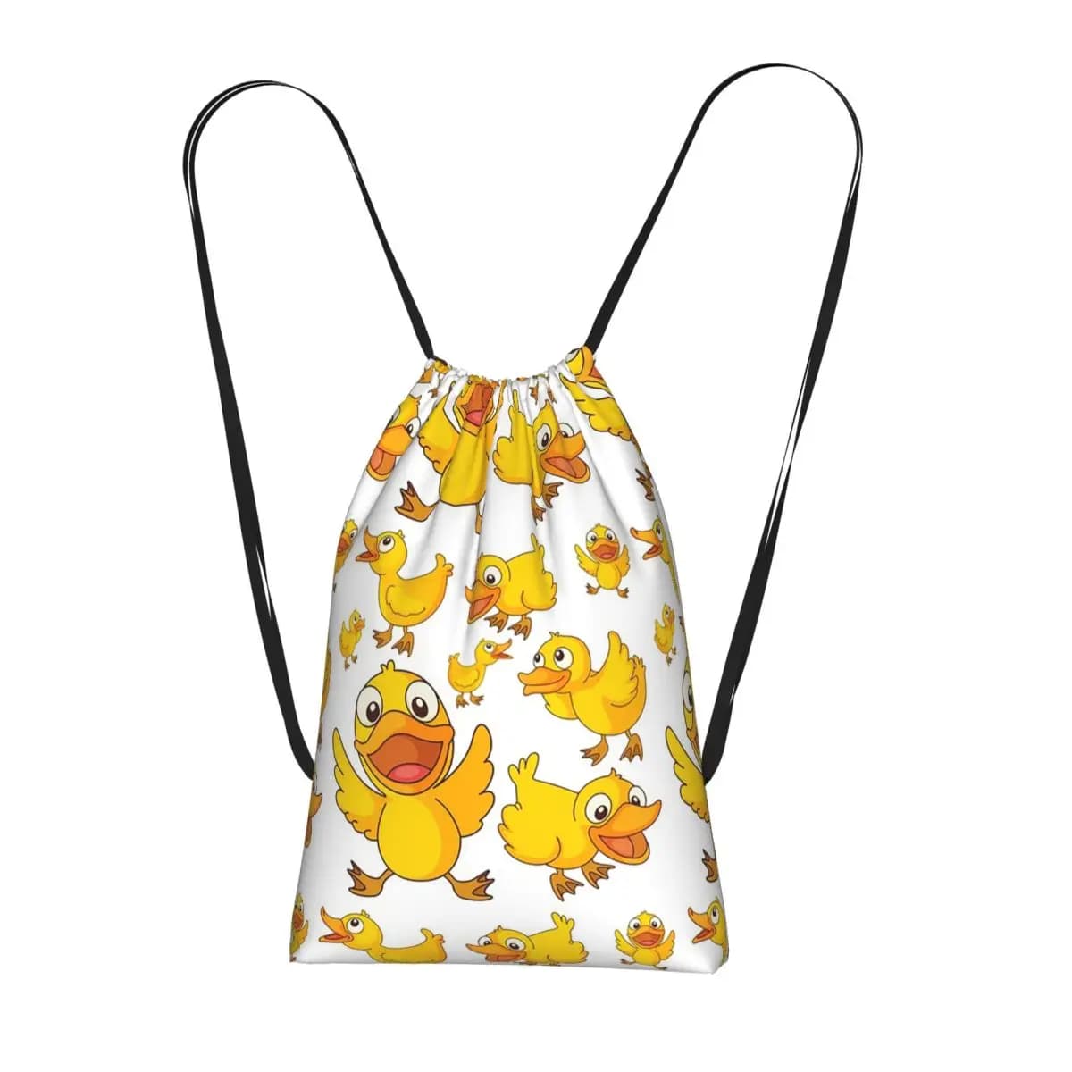 Zaini con animaletti gialli dei cartoni animati, borse casual con coulisse, borse sportive, borse porta libri per viaggi e scuola