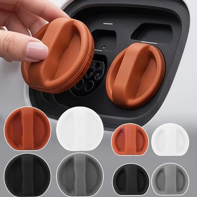 Copertura in silicone per porta di ricarica EV, tappo magnetico antipolvere e impermeabile per presa di ricarica rapida/lenta, compatibile con la maggior parte delle auto a nuova energia