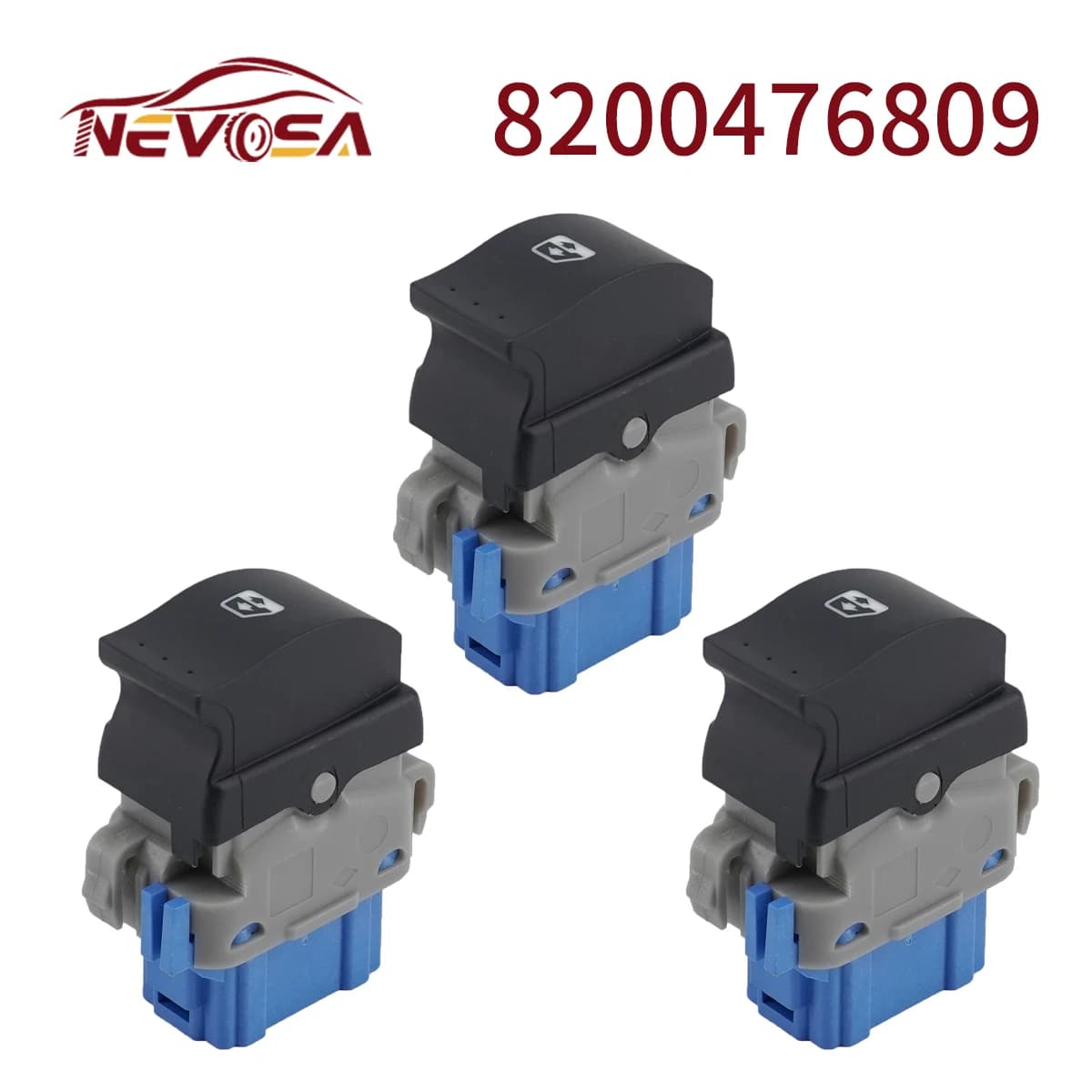 Per Renault Master Duster 2010-2017 Kangoo 8200476809 lato passeggero elettrico alzacristallo singolo pulsante interruttore parti di automobili 3 pezzi