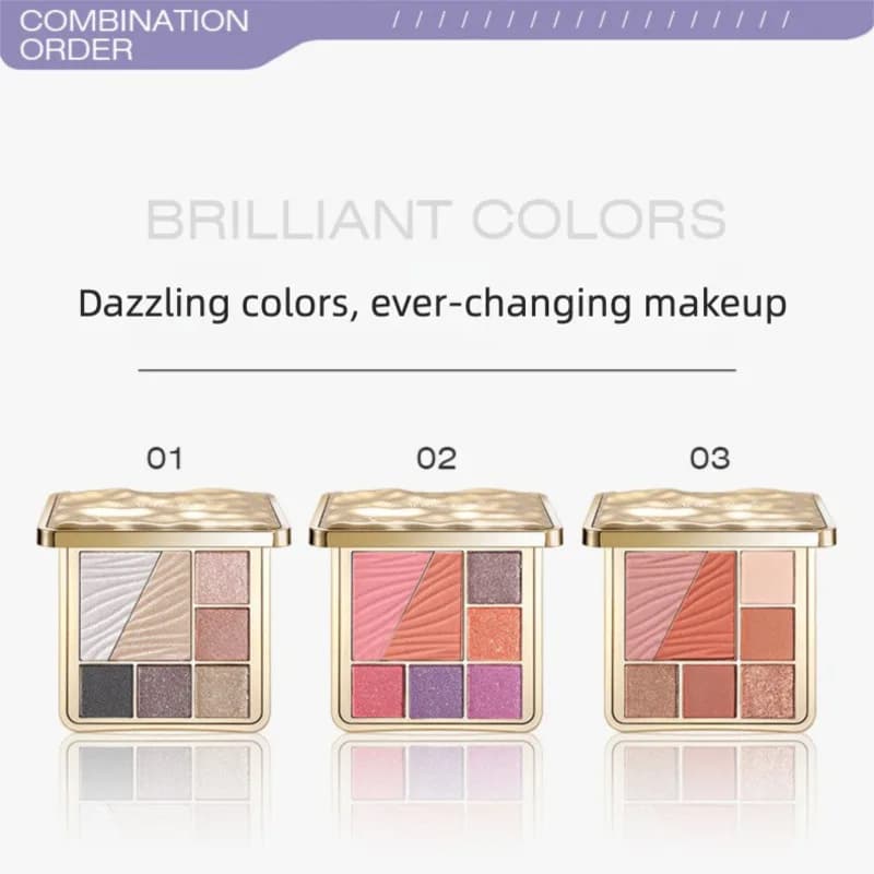 The light makeup set that chases the bear has 5 colors and 2 colors of fard, umbrella and contour all in one