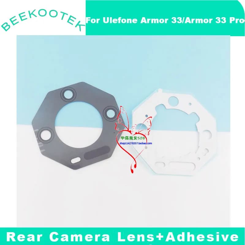 Originale Ulefone Armor 30 Armor 30 Pro Armor 33 Pro Obiettivo della fotocamera posteriore Obiettivo della fotocamera posteriore con adesivo per Ulefone Armor 33 Telefono