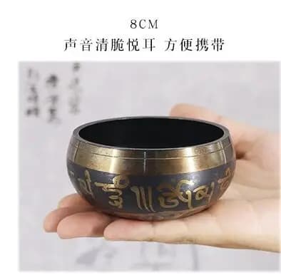 Nepal handmade Buddha bowl ritual music therapy copper chime Tibetan Singing Buddhist Home decoration