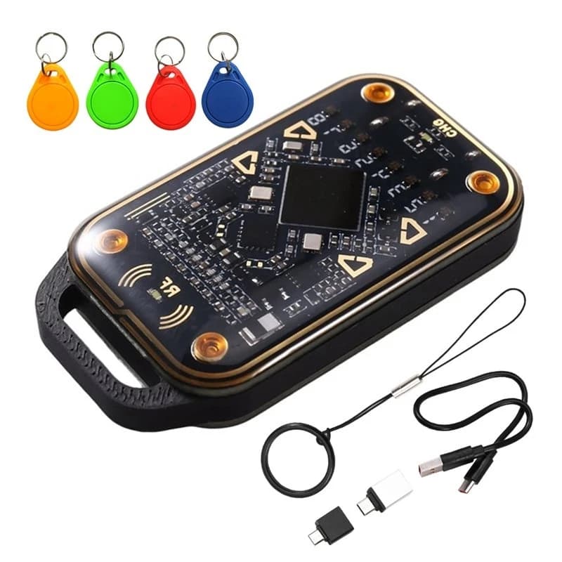 Y22A-Chameleon V3.0 RFID Smart Chip Emulator Smart Card Reader NFC Read Writer ID IC Smart Card Tag Copyer+4XUID Keychain