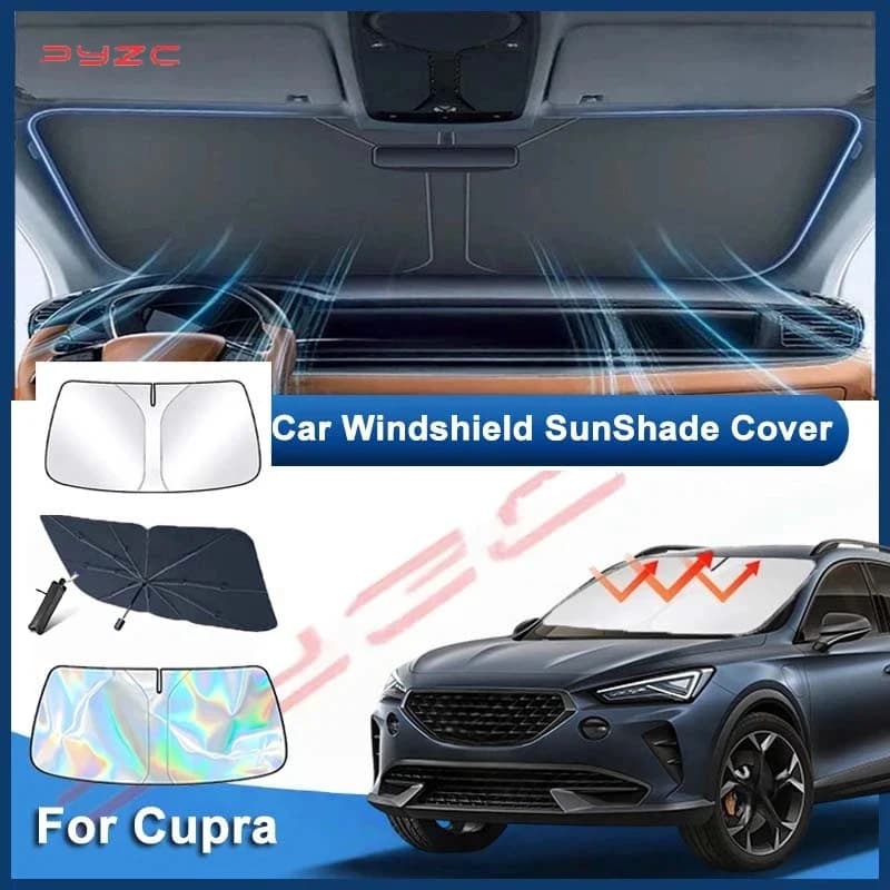 Car Sun Visor For Cupra Tavascan 2023~2026 2024 2025 Auto Front Windshield Sunshade Heat Insulation Summer Cooling Accessories