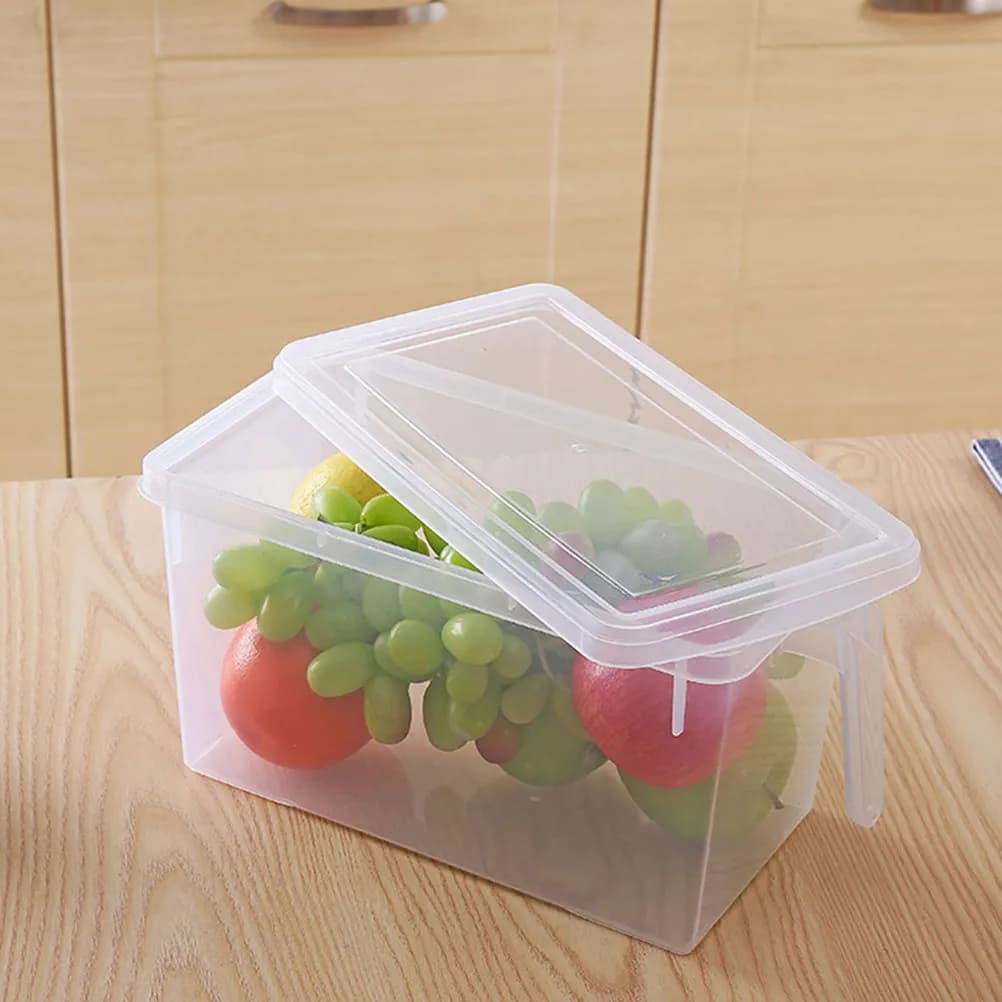 Contenitore in Plastica Premium da 5L per Alimenti, Trasparente e Ermetico, per Frutta Fresca, Cereali, Snack, Frutta Secca, Legumi