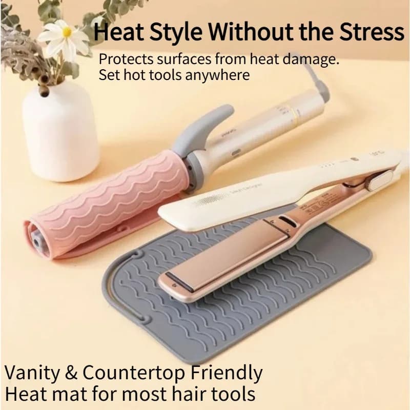 1pc Heat insulation sleeve of curling iron hair straightener heat protection pad anti-slip dressing table surface protection pad