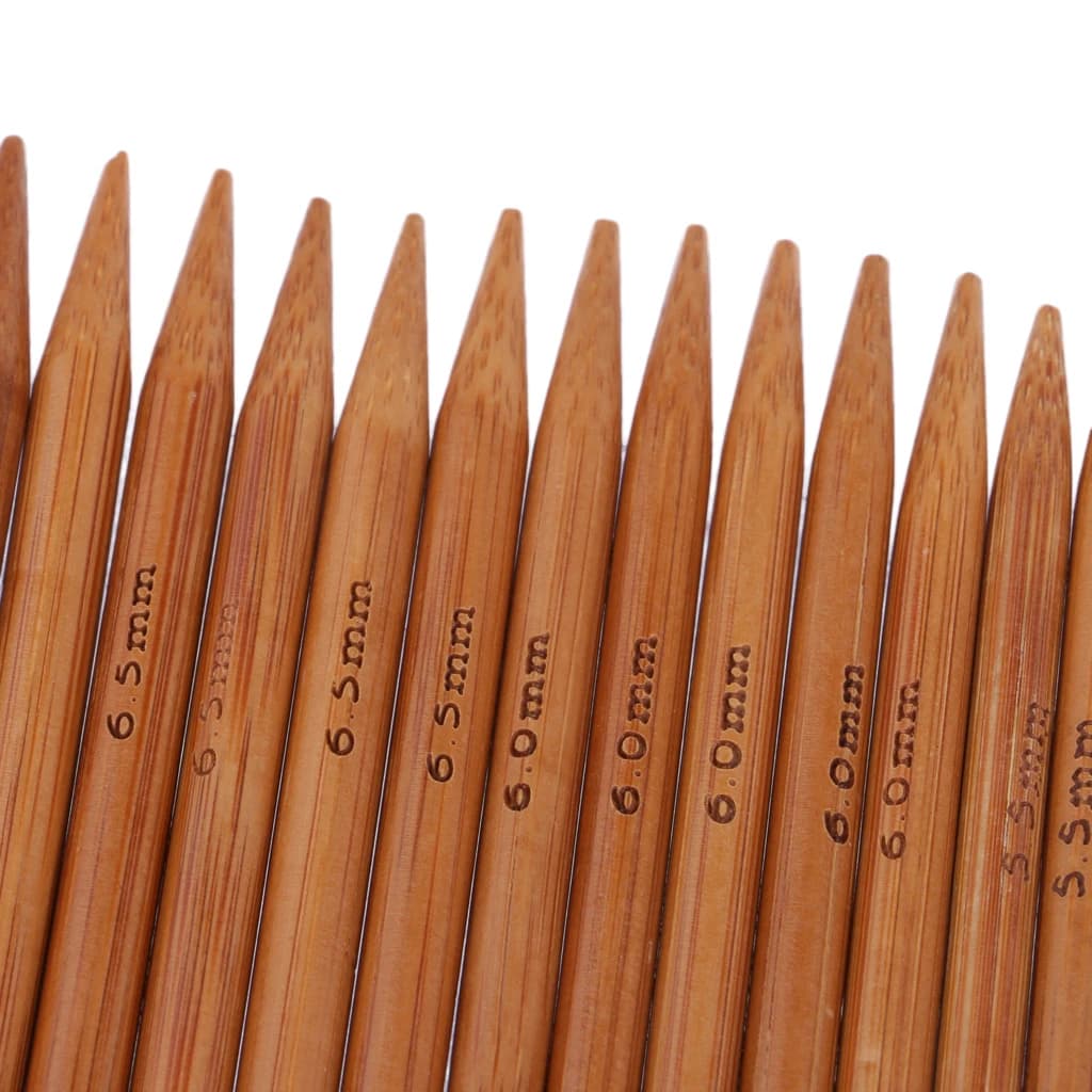 Carbonized Bamboo Knitting Smooth Lightweight Tools Set for Scarves Sweaters Blankets DIY Needlework