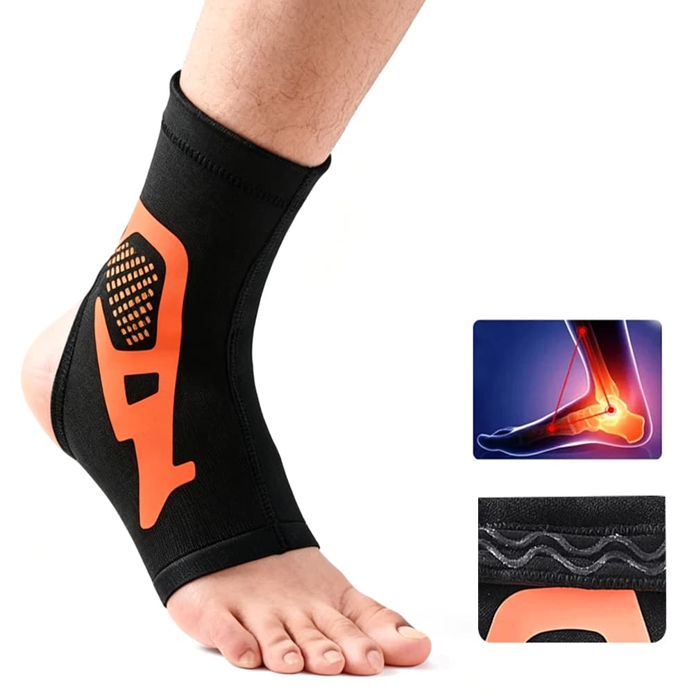 1 pezzo di fascia compressiva per caviglia, supporto traspirante per caviglia per uomo e donna, calzino compressivo per gonfiore, fascite plantare