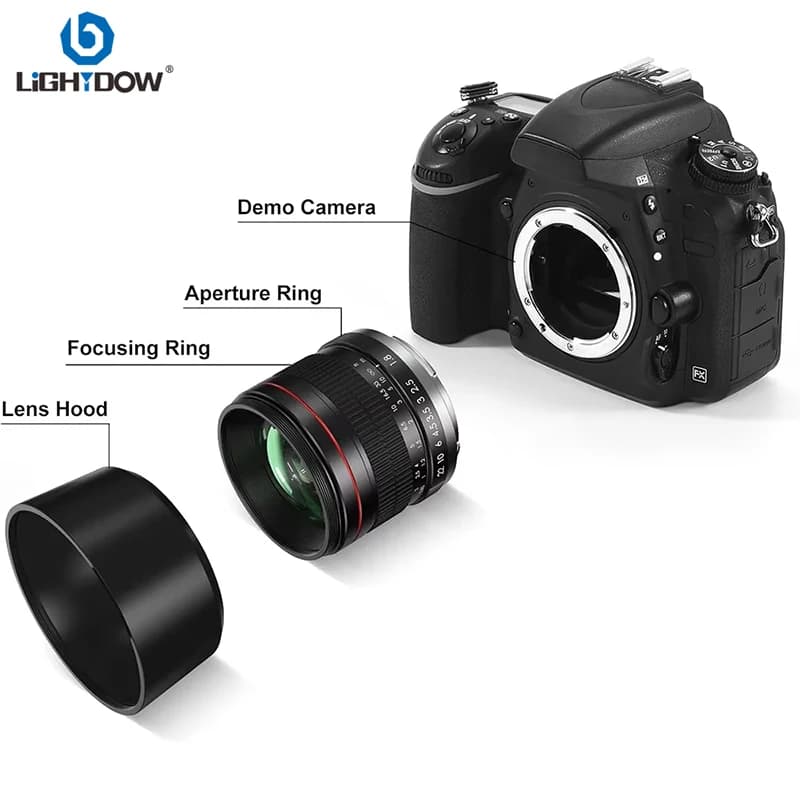 Lightdow Full Frame 85mm F1.8-22 MF Portrait lens for Canon EF Nikon F Reflex Camera Canon RF Nikon Z Sony E Mount Digital Camera