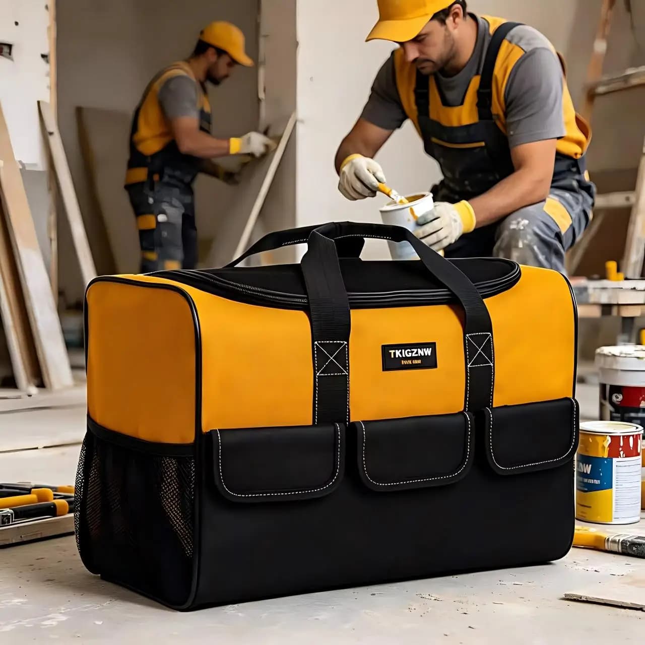 TKIGZNWT009-2-14 Borsa Portautensili Portatile per Riparazioni Domestiche, Giardinaggio, Viaggi, Attrezzi Manuali e Manutenzione Auto