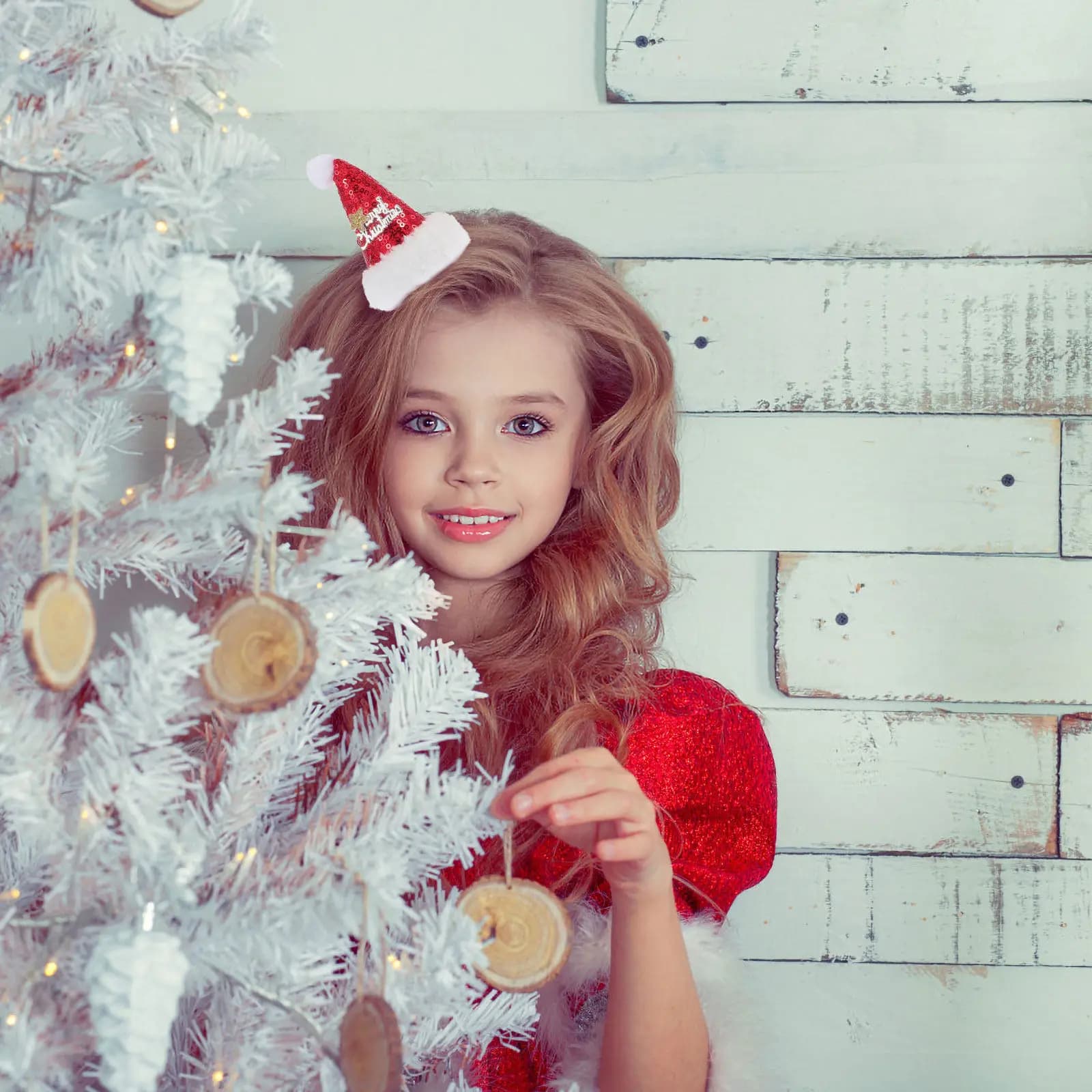 2 Pezzi Fermagli per Capelli a Forma di Cappello di Natale, Graziosi Ornamenti Natalizi, Mini Copricapo Creativo per Feste