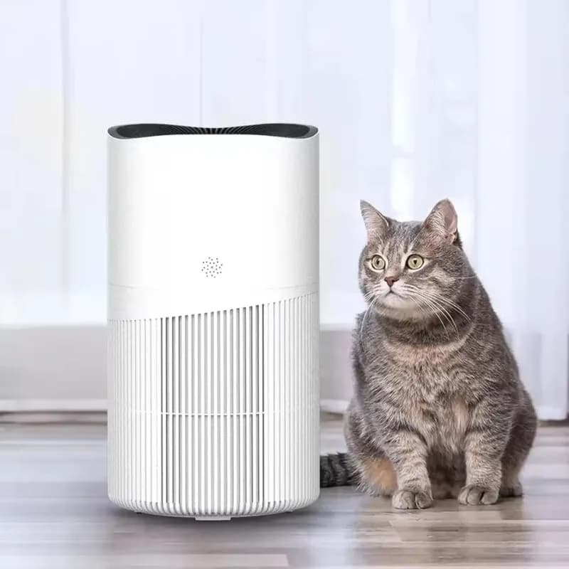 Home Office Plastic Portable Air Purifier With Hepa Filters European Plug for Energy Saving with Green Noise for Pets Smart Life