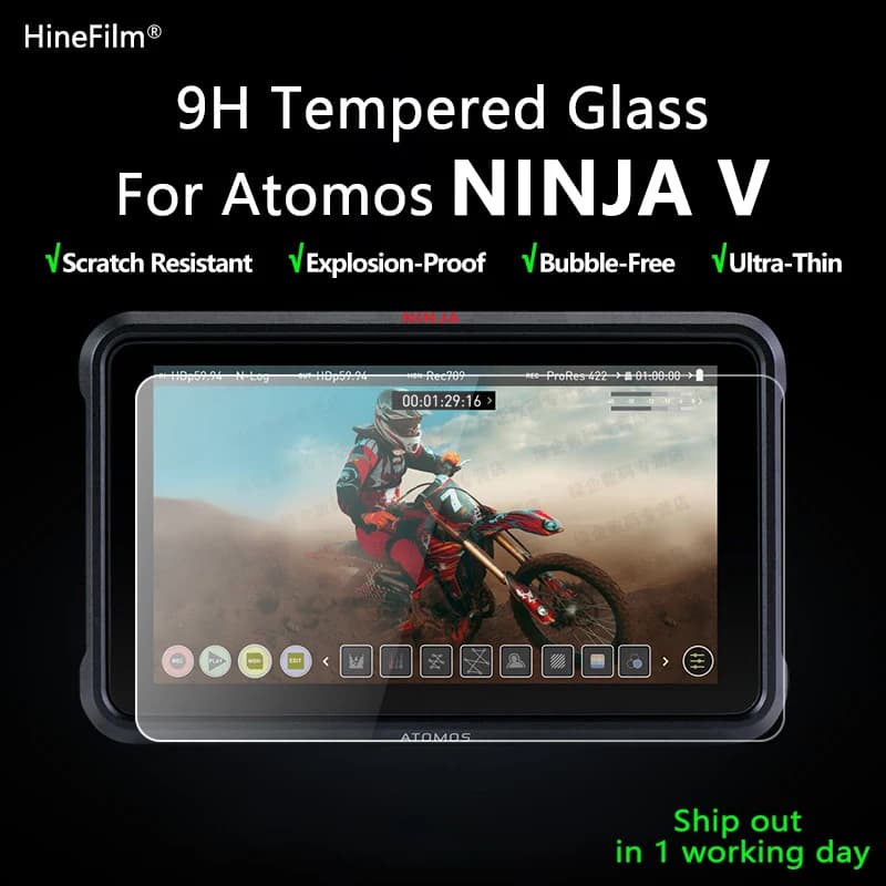 Tempered Glass Self Adhesive Glass for Ninja V Monitor for ATOMOS Ninja V LCD Display Screen Protector