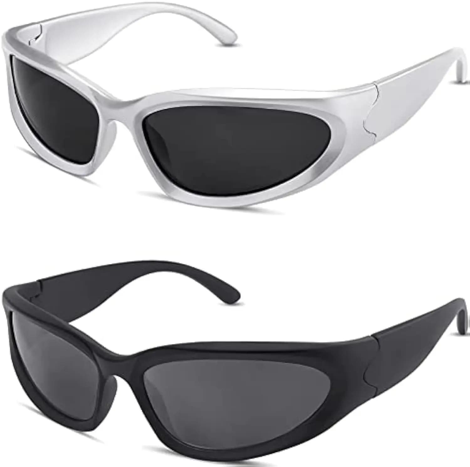 Occhiali da sole polarizzati punk Y2K avvolgenti occhiali da sole da donna da uomo Occhiali da sole sportivi alla moda