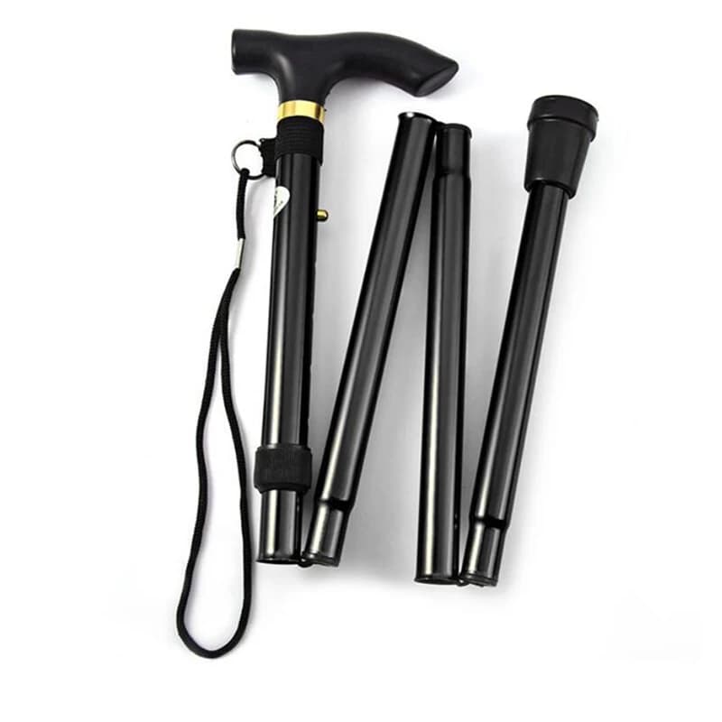 Telescopic Walking Stick Trekking poles for outdoor hiking Folding aluminum alloy metal trekking pole for elderly