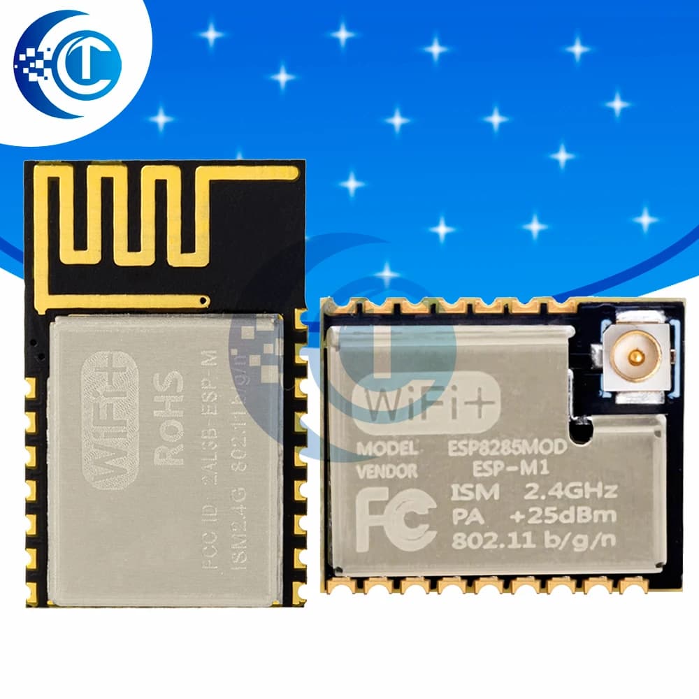 Modulo WiFi ESP-M1 (1 PC): ESP8285/ESP8266 con flash da 1 M – Porta seriale e interfaccia antenna esterna inclusa