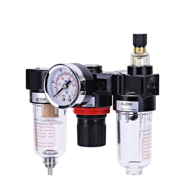 AC2000 1/4 "Separatore Olio Acqua Separatore Per Filtri Acqua Deumidifica Regolazione Della Pressione Del Compressore D'aria Con Accessori