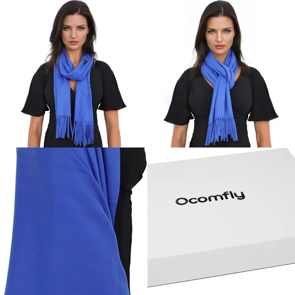 Scialle di lusso 100% Pashmina - Sciarpa premium da donna - Confezione regalo - Involucro morbido e caldo