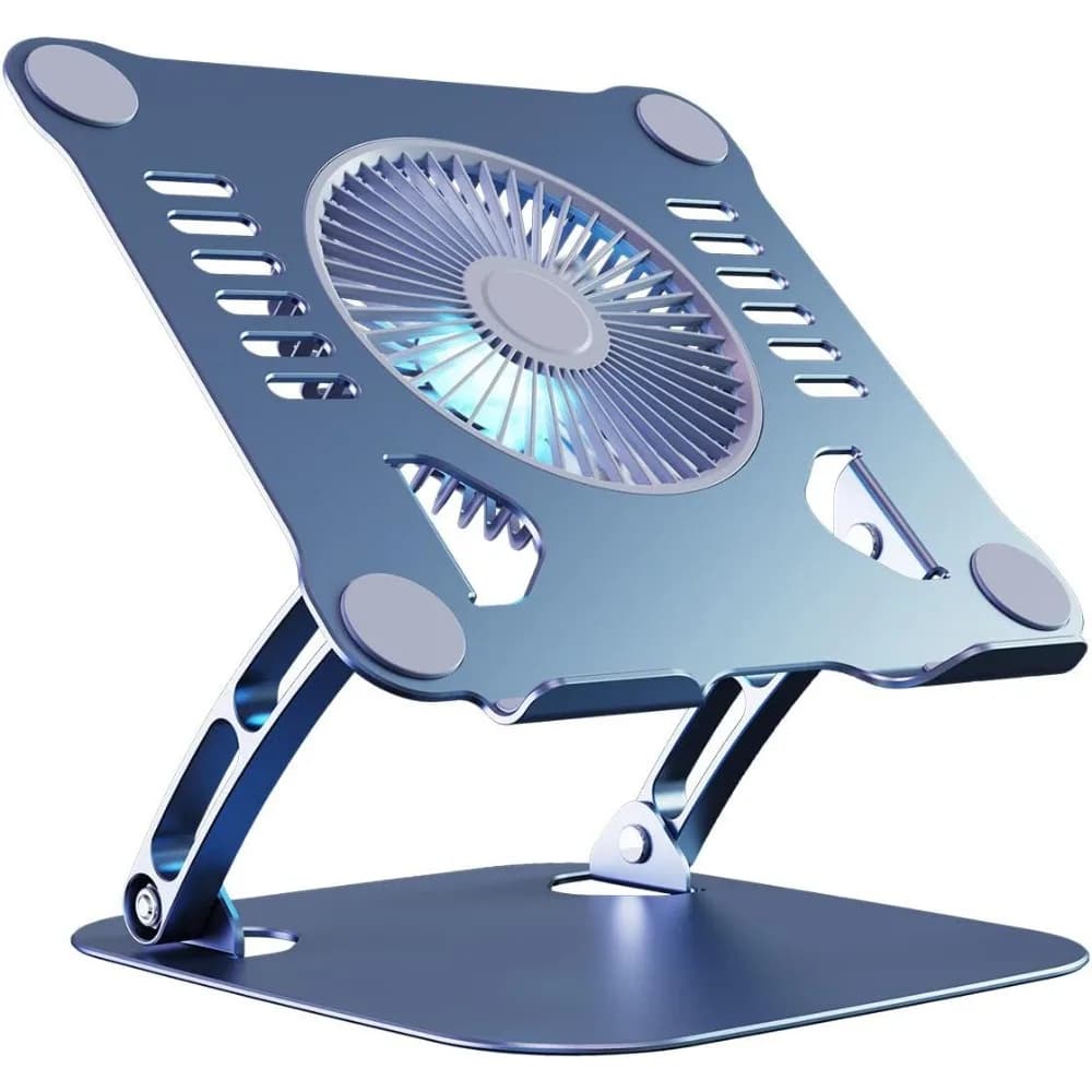 Laptop Cooling Stand with 3-Speed Fan, Adjustable Height for 10-15'' Notebooks