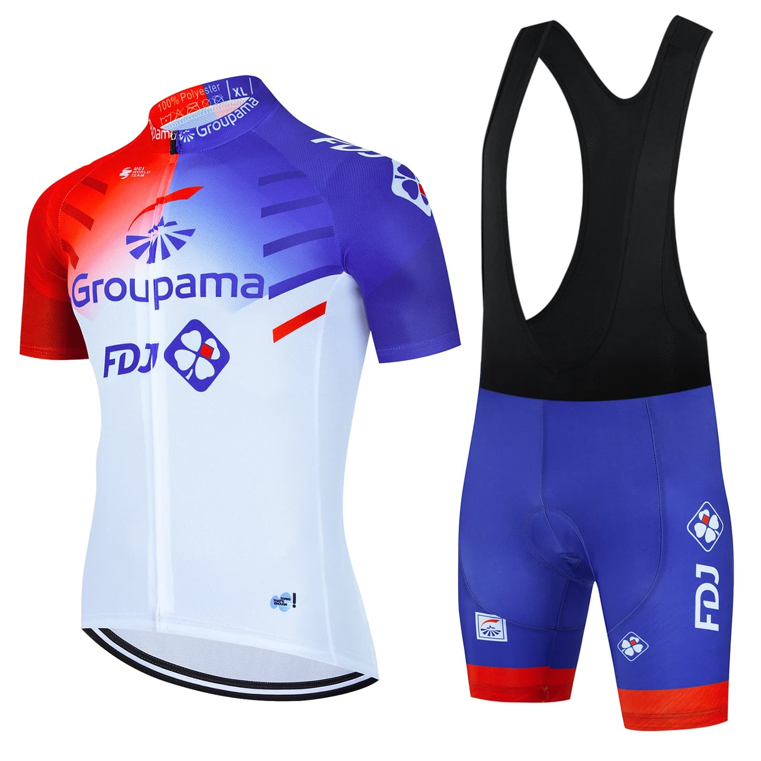 Cycling sweater Set 2025 FDJ Cycling suit Short sleeve Cycling clothing Bike Maillot Cycling jersey Shorts with straps