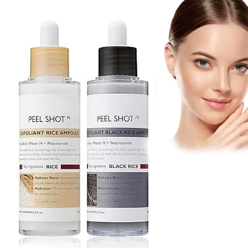 Exfoliating serum with moisturizing rice face removal black points shrinkage of Korean pores care of skin moisturizing serum face lightening