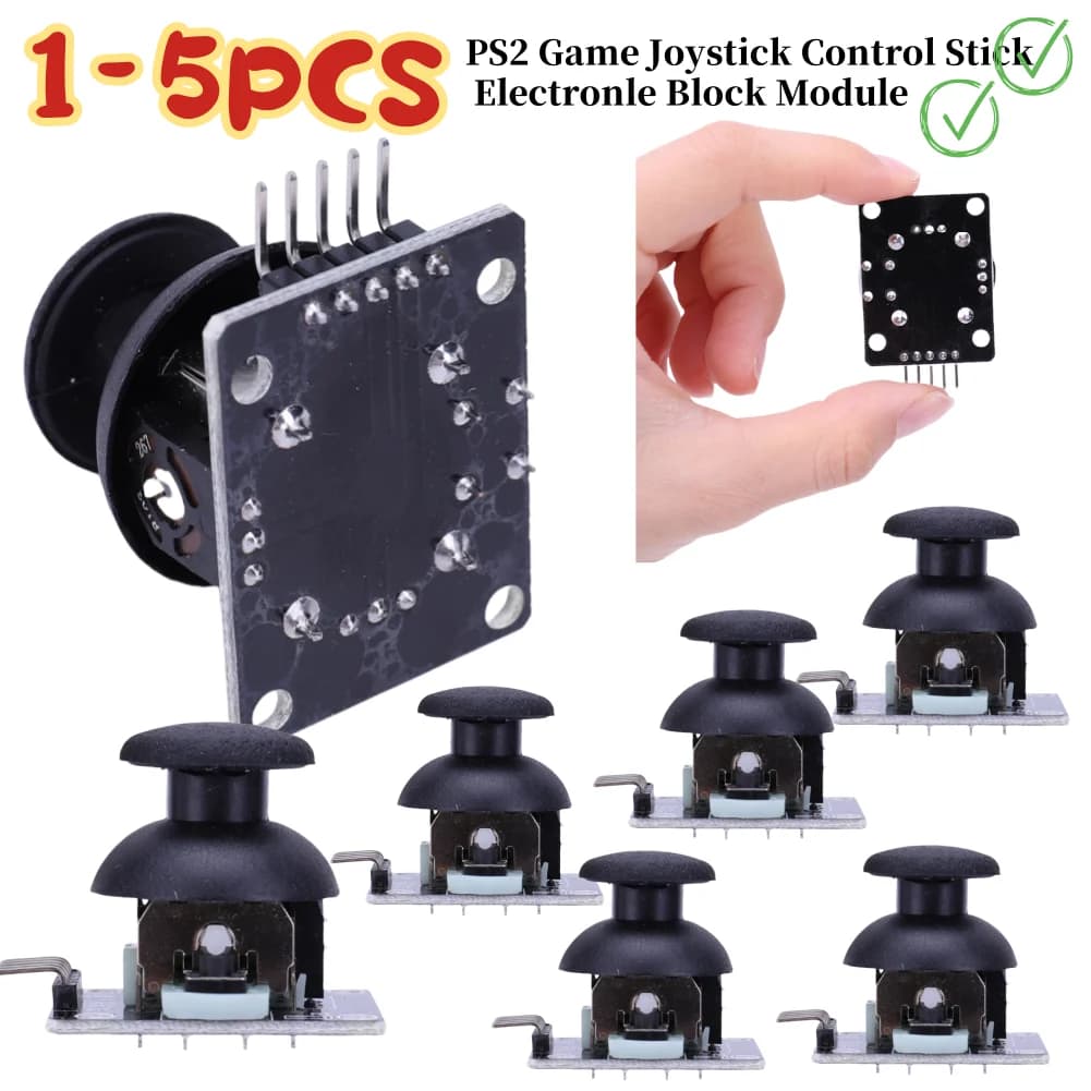 1-5PCS For Arduino Module Joystick XY Double Axis Higher Quality for PS2 Control Lever Sensor KY-023 Rated 4.9 /5 2.54mm