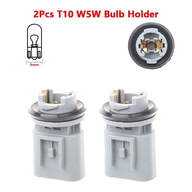For Hyundai Accent Sonata Kia Soul Additional Brake Light Socket Car Lamp Holder T10 T15 Bulb Base Accessories 2PC