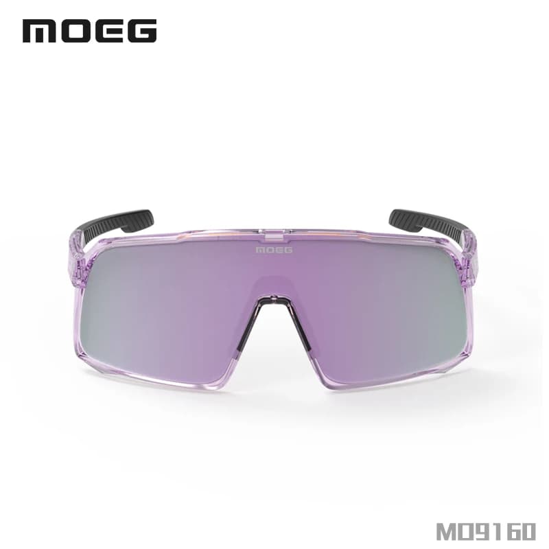 MOEG Lenti fotocromatiche viola chiaro alla moda Occhiali da ciclismo Occhiali sportivi personalizzati Occhiali da sole da ciclismo anti-UV