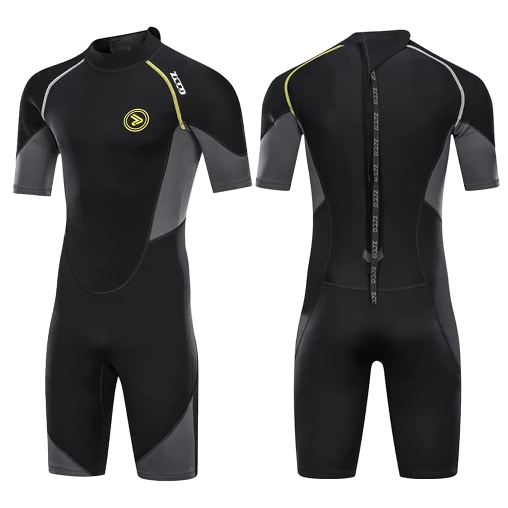 Mute Men's Shorty Surf Mute 1.5 mm Premium Neoprene Jumpsuit with rear zipper Short sleeve Underwater fishing Snorkeling Diving Mute