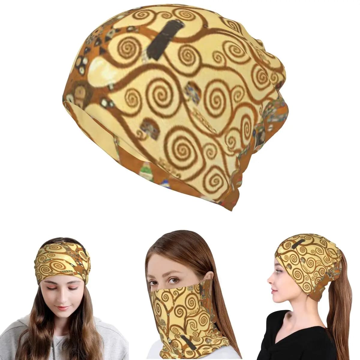 Tree Of Life Stoclet Frieze Gustav Klimt Bandana Sciarpa multifunzione per il collo Maschera per il viso Cappello antivento per adulti