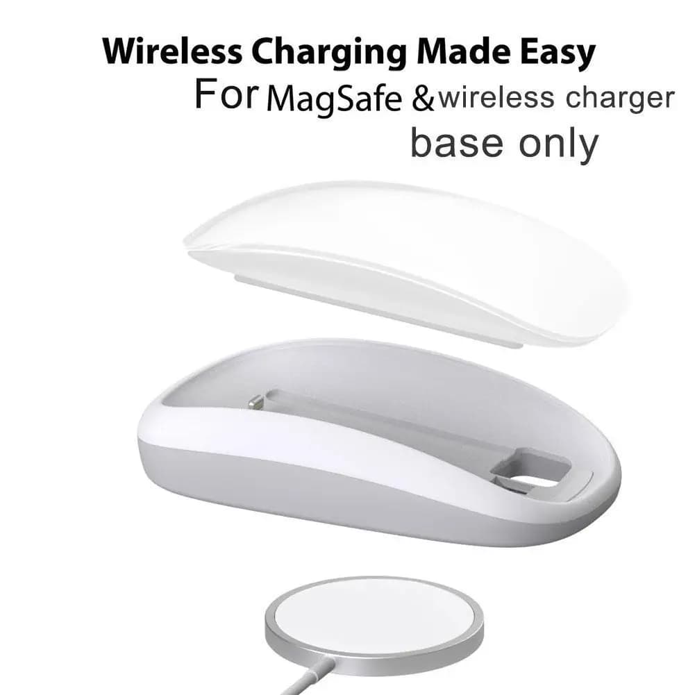 Base per mouse per Apple Magic Mouse 2 Base di ricarica ergonomica per tappetino di ricarica wireless MAGSAFE Shell Aumenta l'altezza