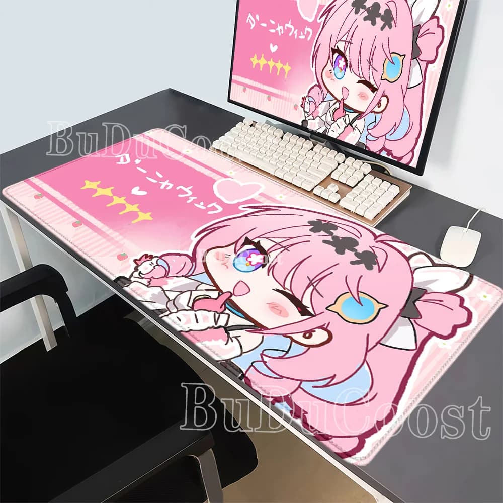 Tappetino per mouse da gioco Denia Wuthering Waves Kawaii Anime Girl Tappetino per mouse per tastiera esports Accessori per ufficio Stampa HD Tappetino da scrivania XXL