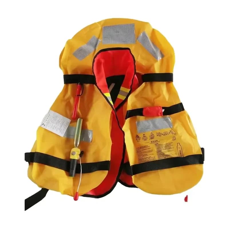 150N Buoyancy Adult Life Jacket Manual Automatic Inflatable Vest Double Gas Cylinder CE Certified Safety Gear for Boating